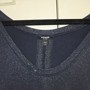 Express Navy Glitter Top